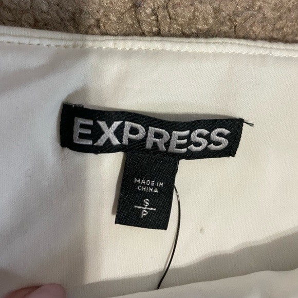 Express White Geometrical style sequin mini Skirt Size Small - Picture 4 of 7